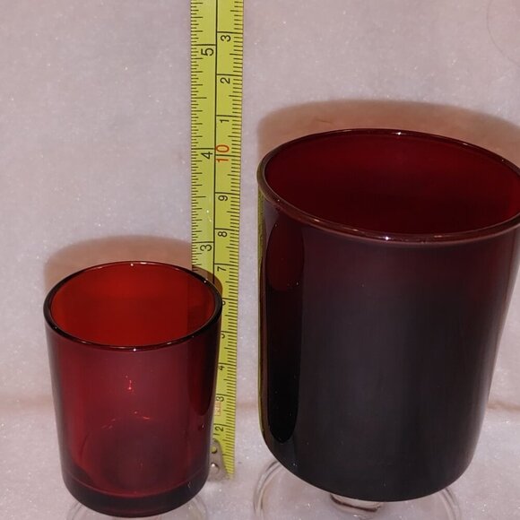 2 Vintage Luminarc France Ruby Red Cordial Glasses - Picture 4 of 4
